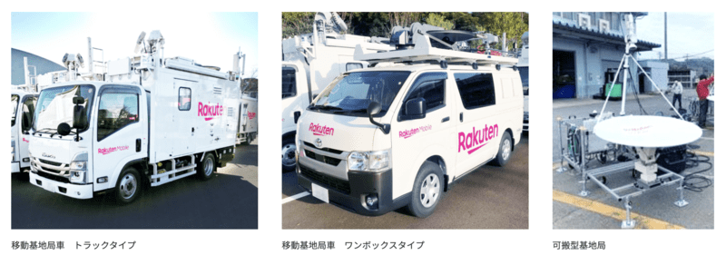 楽天モバイルの車載基地局