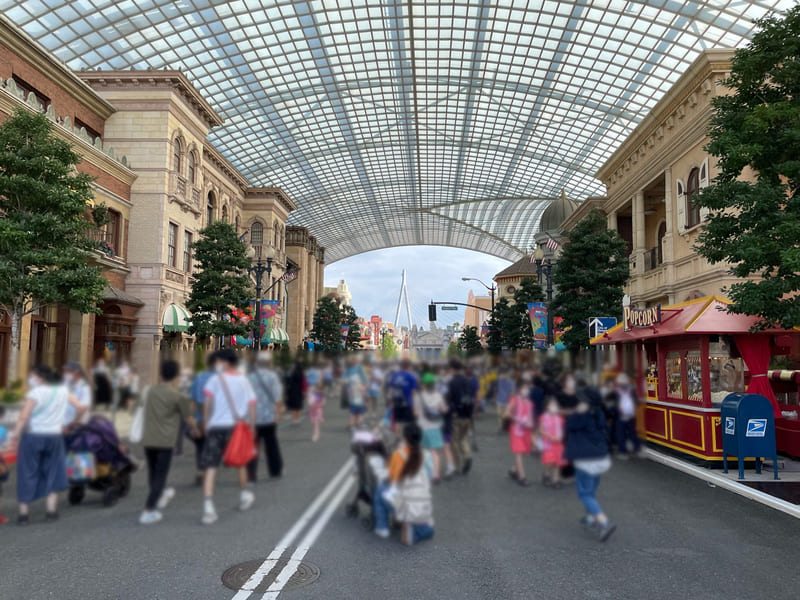 USJパーク入口のキャノピー付近