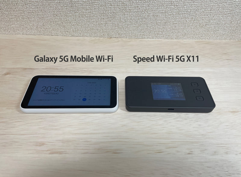 Galaxy 5G Mobile Wi-Fi(SCR01)との比較