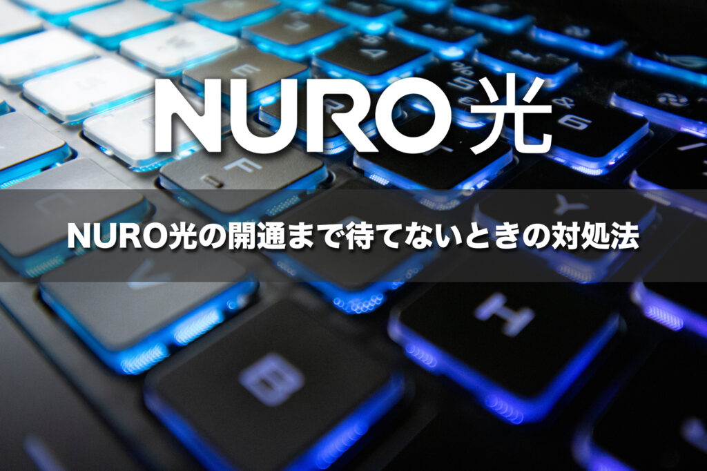 NURO光の開通まで待てないときの対処法