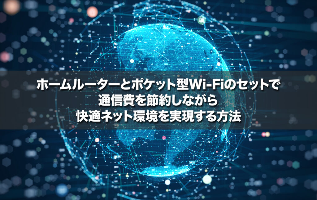 ホームルーターとポケット型Wi-Fiのセットで通信費を節約しながら快適ネット環境を実現する方法